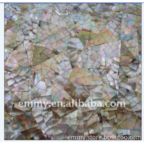 Elegant crack brown lip mother of pearl shell mosaic tiles